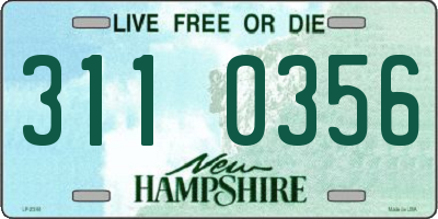 NH license plate 3110356