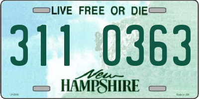 NH license plate 3110363