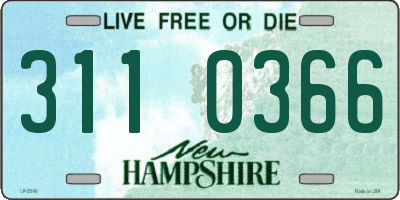 NH license plate 3110366