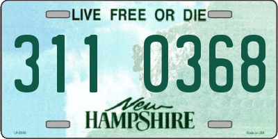 NH license plate 3110368