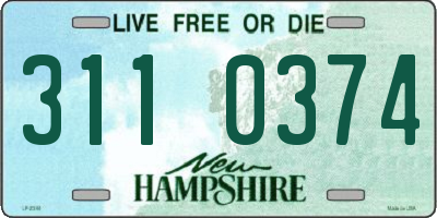 NH license plate 3110374