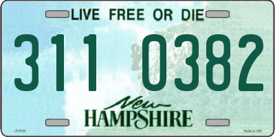 NH license plate 3110382