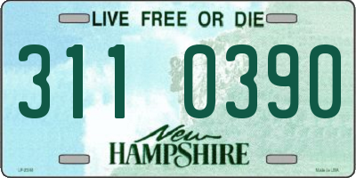 NH license plate 3110390