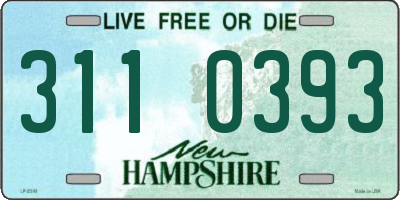 NH license plate 3110393