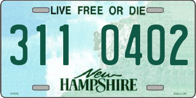 NH license plate 3110402