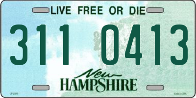 NH license plate 3110413