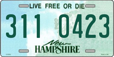 NH license plate 3110423
