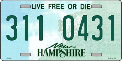 NH license plate 3110431
