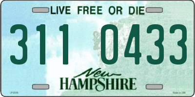 NH license plate 3110433