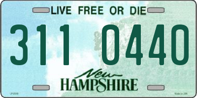 NH license plate 3110440