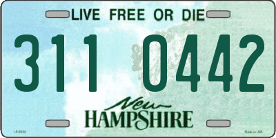 NH license plate 3110442