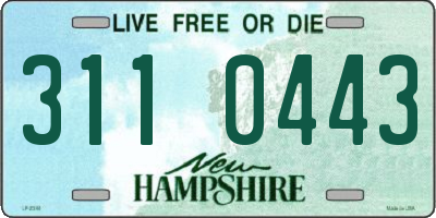 NH license plate 3110443