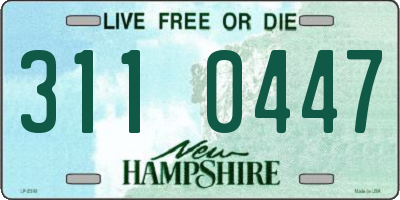 NH license plate 3110447