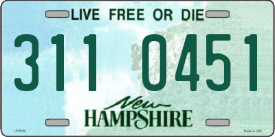 NH license plate 3110451