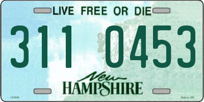 NH license plate 3110453