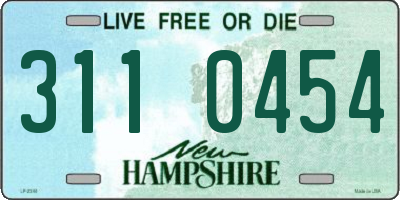 NH license plate 3110454