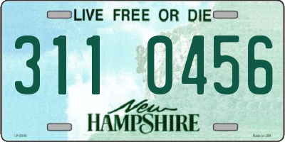 NH license plate 3110456