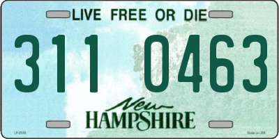 NH license plate 3110463