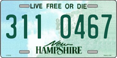 NH license plate 3110467