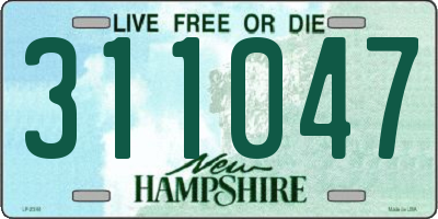 NH license plate 311047