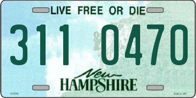 NH license plate 3110470