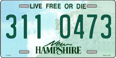 NH license plate 3110473