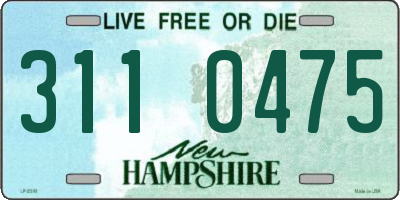 NH license plate 3110475