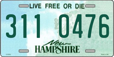 NH license plate 3110476