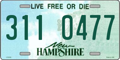 NH license plate 3110477