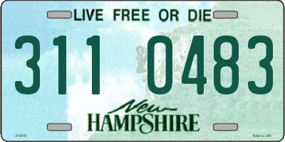 NH license plate 3110483