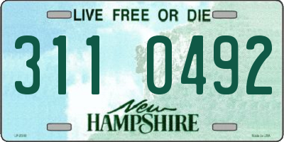 NH license plate 3110492