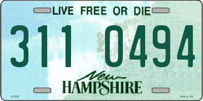 NH license plate 3110494