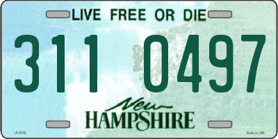 NH license plate 3110497