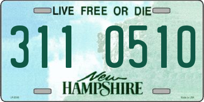 NH license plate 3110510