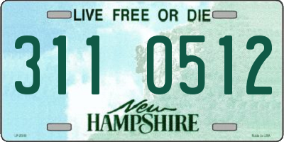 NH license plate 3110512