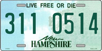NH license plate 3110514