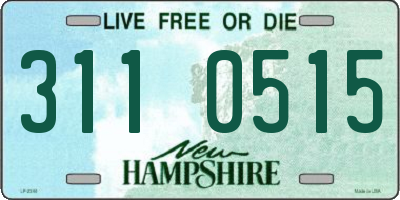 NH license plate 3110515