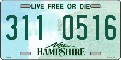 NH license plate 3110516