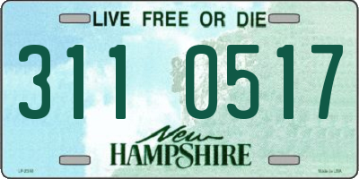 NH license plate 3110517