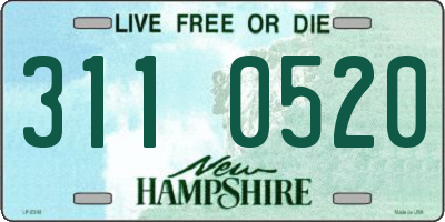 NH license plate 3110520