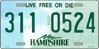 NH license plate 3110524