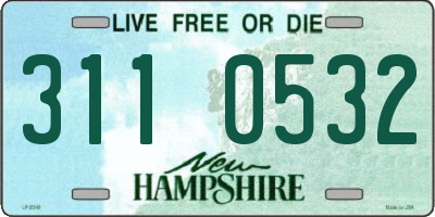 NH license plate 3110532