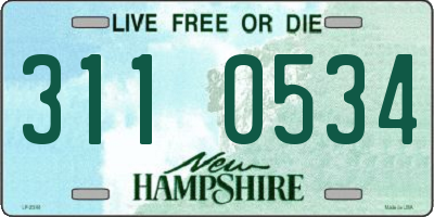 NH license plate 3110534