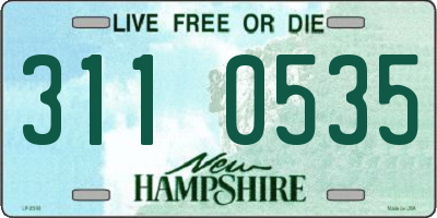 NH license plate 3110535
