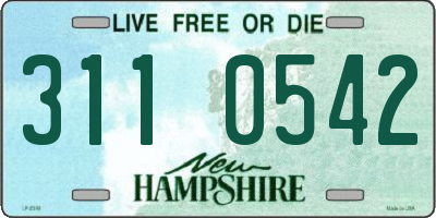 NH license plate 3110542