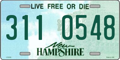 NH license plate 3110548