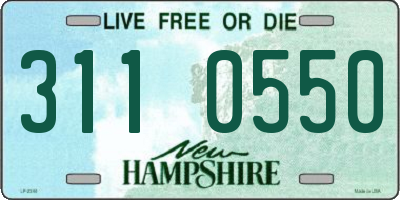 NH license plate 3110550