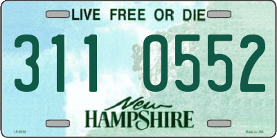 NH license plate 3110552