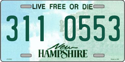 NH license plate 3110553