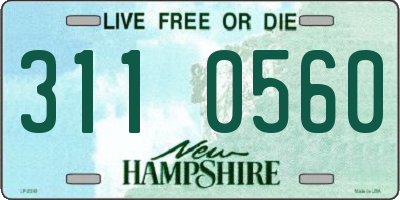 NH license plate 3110560